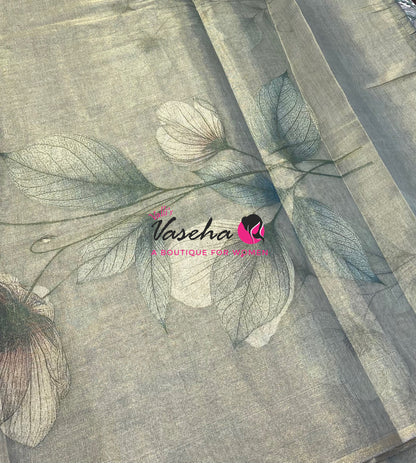 Linen Tissue Saree - VVLTS010