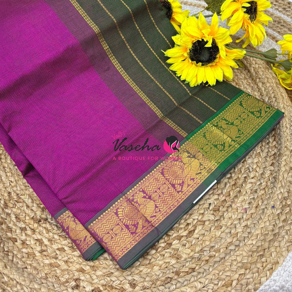 Pure Silk Cotton Saree - Vairavoosi Design - VVSCV005