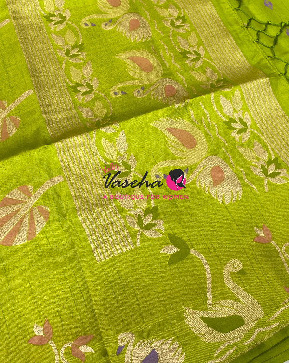 Banarasi - Heritage Meenakari Silk - Green Shade - VVBHS013