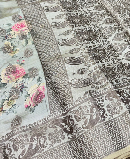 50% less - Offer Saree - Tussar  Saree - VVDS003