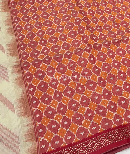 Semi Raw Silk with Zig Zag  Design Weaving - VVRS003