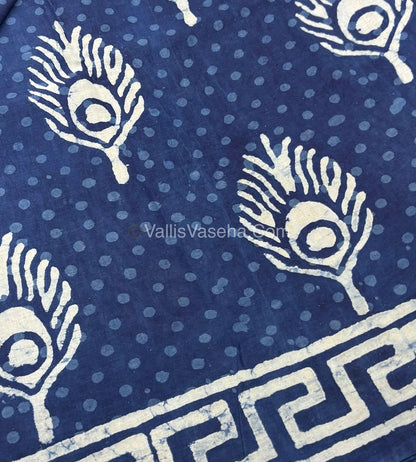 Pure Soft Mul Mul Cotton Sarees - Hand Block Prints - VVMMC006