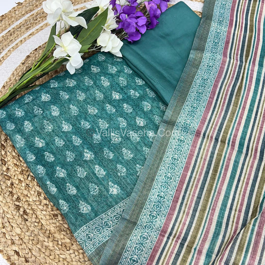 Digital Printed Tissue Linen Salwar Material  | VVUSM003