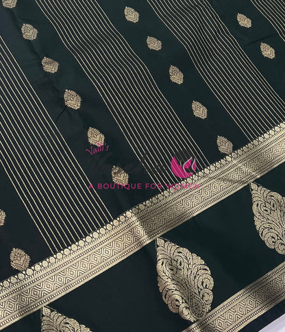 Semi Kanchi Silk - Vairavoosi Butta - VVSKS004 - Green Shade