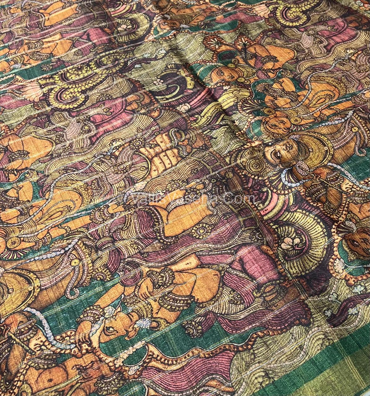 Semi Gicha Tussar Silk Saree - checks pattern - VVSGT001