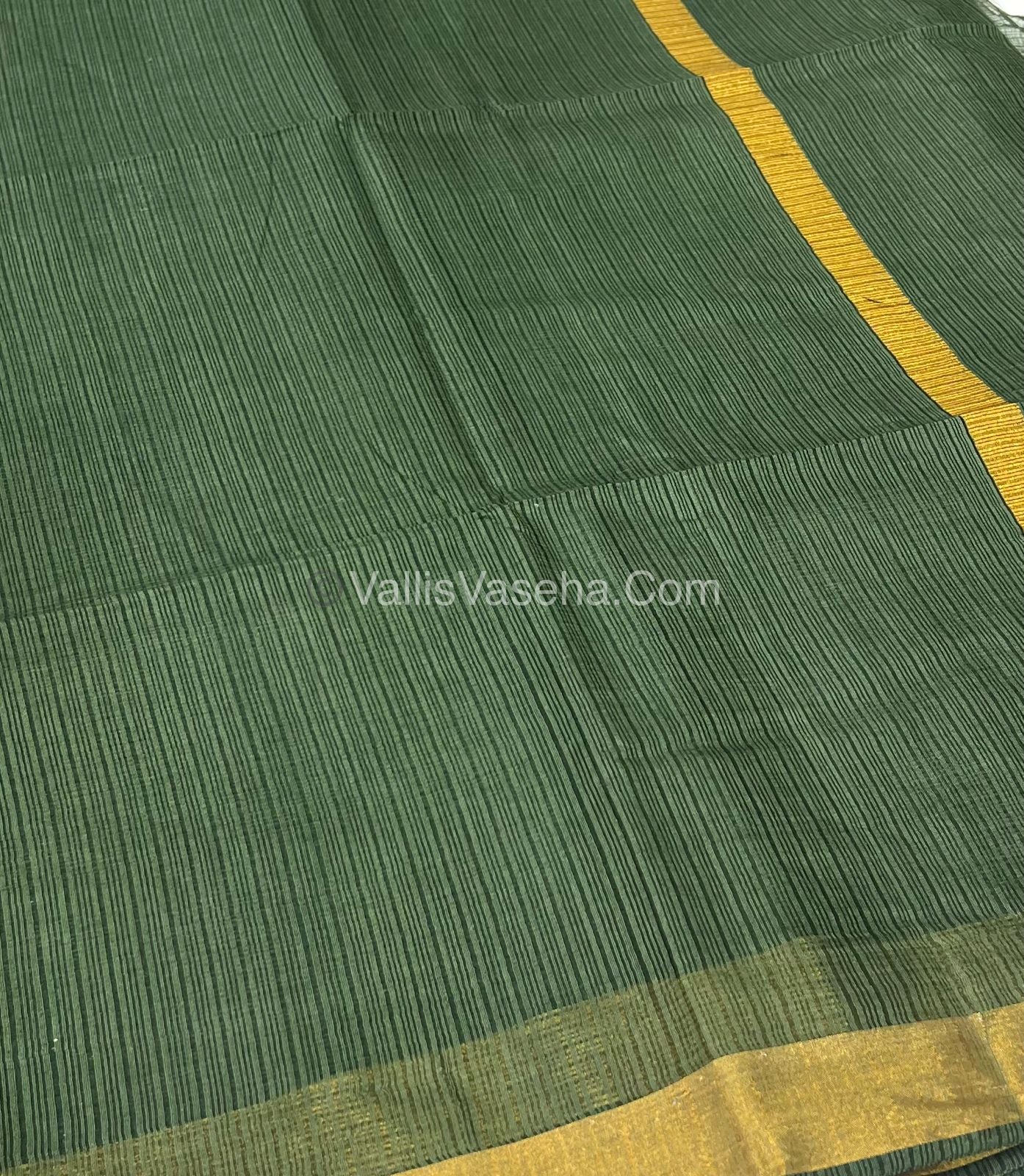 Light Weight Kota Saree - Dark Green Shade - VVKS001
