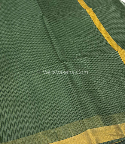 Light Weight Kota Saree - Dark Green Shade - VVKS001