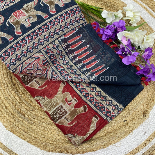 Jute Mixed Cotton Saree | VVJCS001