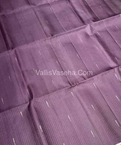 Pure Soft Silk Saree - Antique Zari - Border Less - Dark Wine - VVPSS037