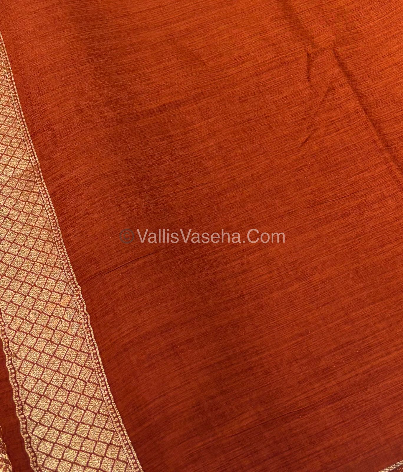 Banarasi - Heritage Silk - Semi Kathan Silk - Orange Shade - VVBHS007