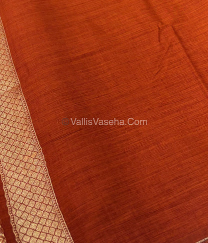Banarasi - Heritage Silk - Semi Kathan Silk - Orange Shade - VVBHS007