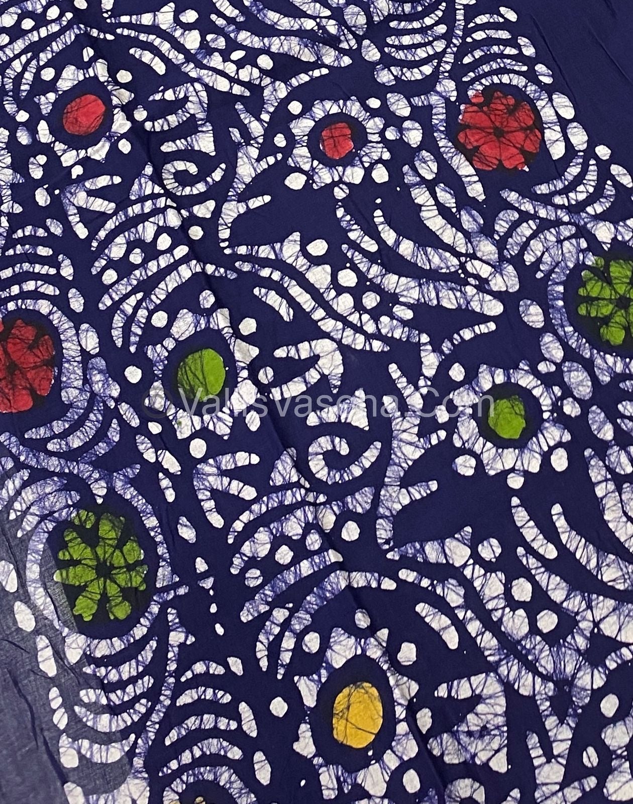 Pure Soft Mul Mul Cotton Sarees - Hand Block Prints - VVMMC003