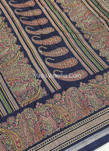 Casual Wear - Fancy Mixed Cotton - Navy Blue Shade - VVFMC001