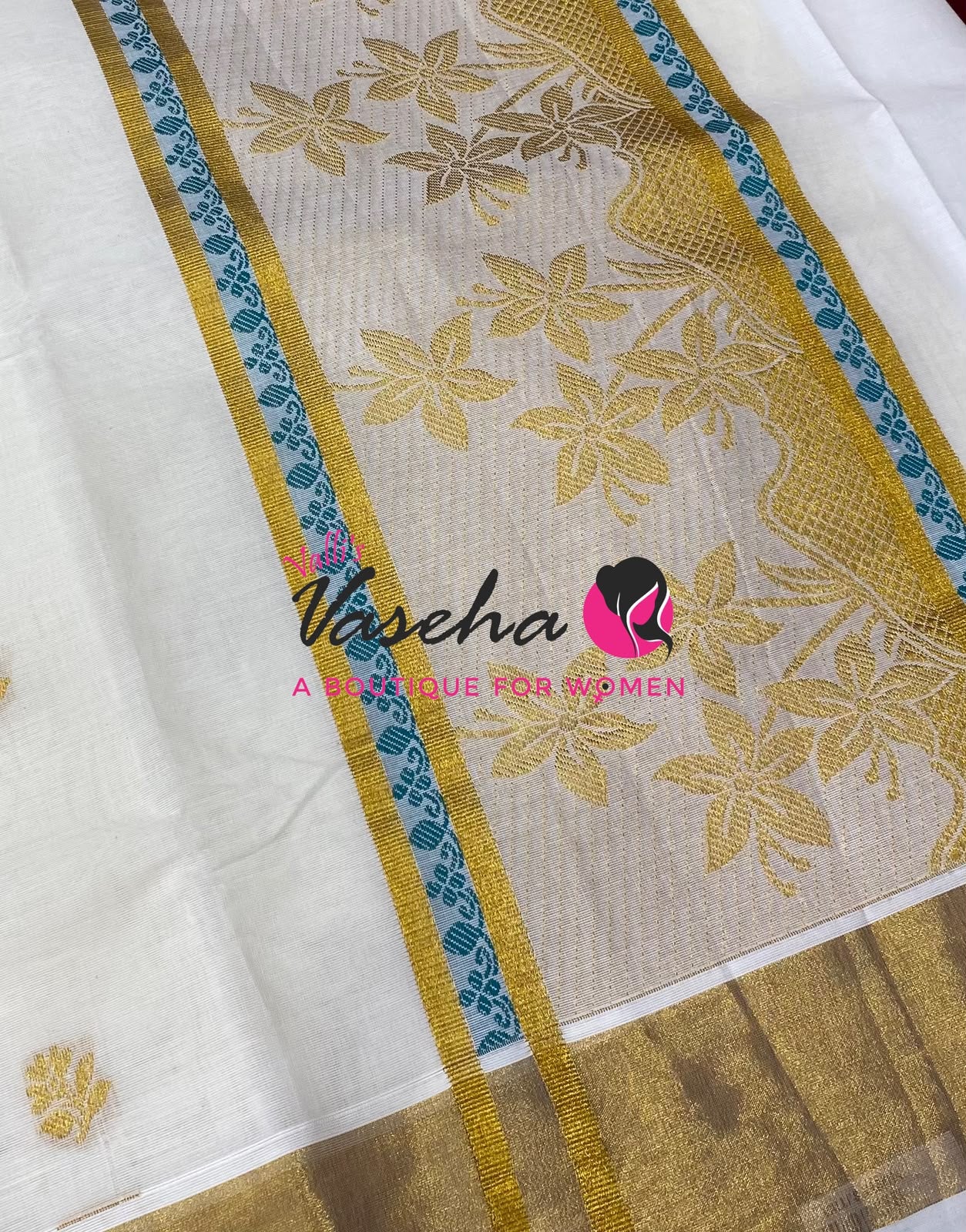 Kerala Cotton Saree - VVKCS031