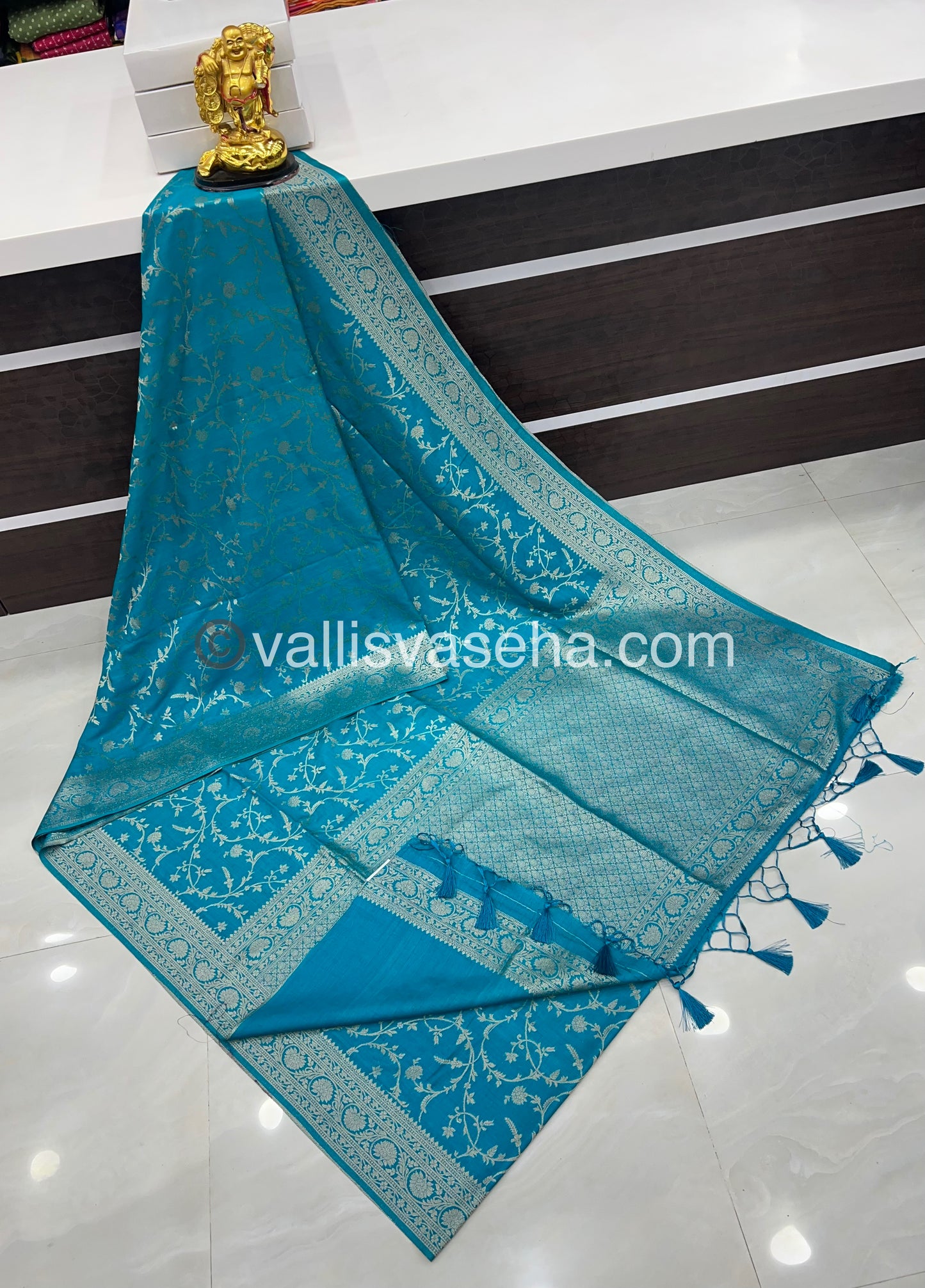 Banarasi - Heritage Silk - Semi Kathan Silk - Light Blue Shade- VVBHS001