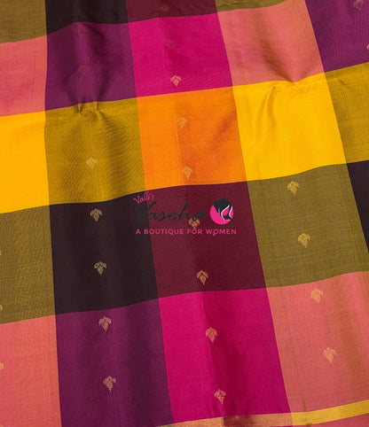Pure Soft Silk Saree - Partly Pallu -  Half & Half Saree - VVPSS088