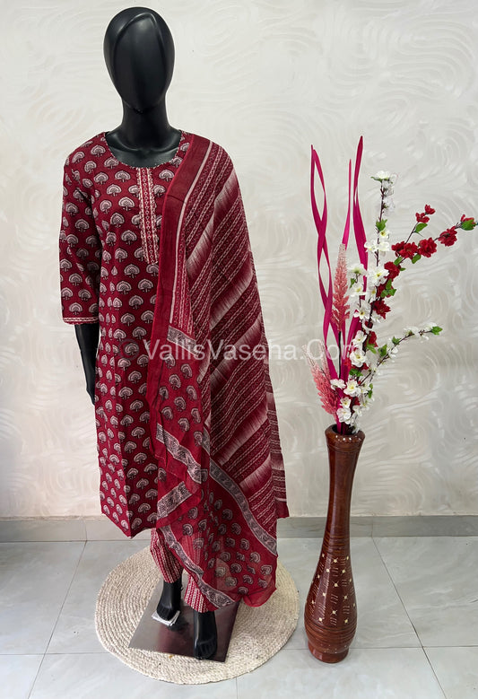Ready Made - Salwar, Kameez & Duppatta(3pc) - Printed - VVRBS002