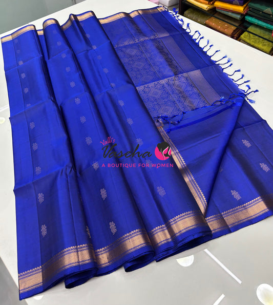 Pure Soft Silk Saree  - Blue Shade - VVPSS144