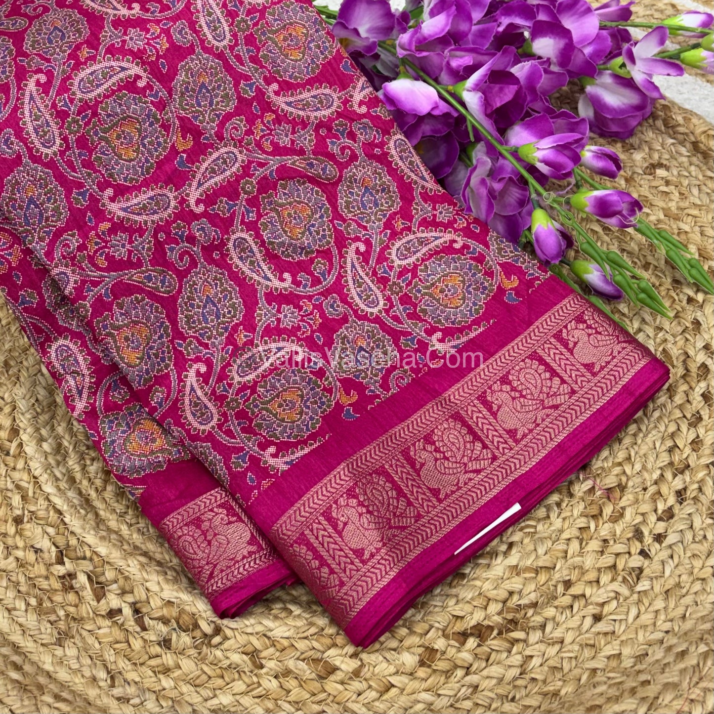 Casual Wear - Fancy Viscose Mulberry Silk  - Rain Pink  Shade - VVFMS001