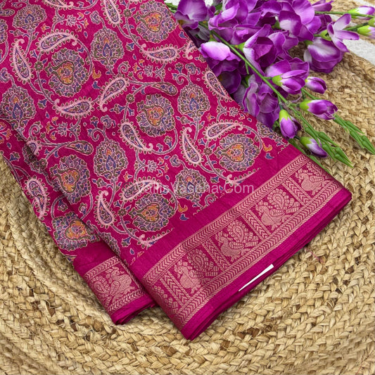 Casual Wear - Fancy Viscose Mulberry Silk  - Rain Pink  Shade - VVFMS001