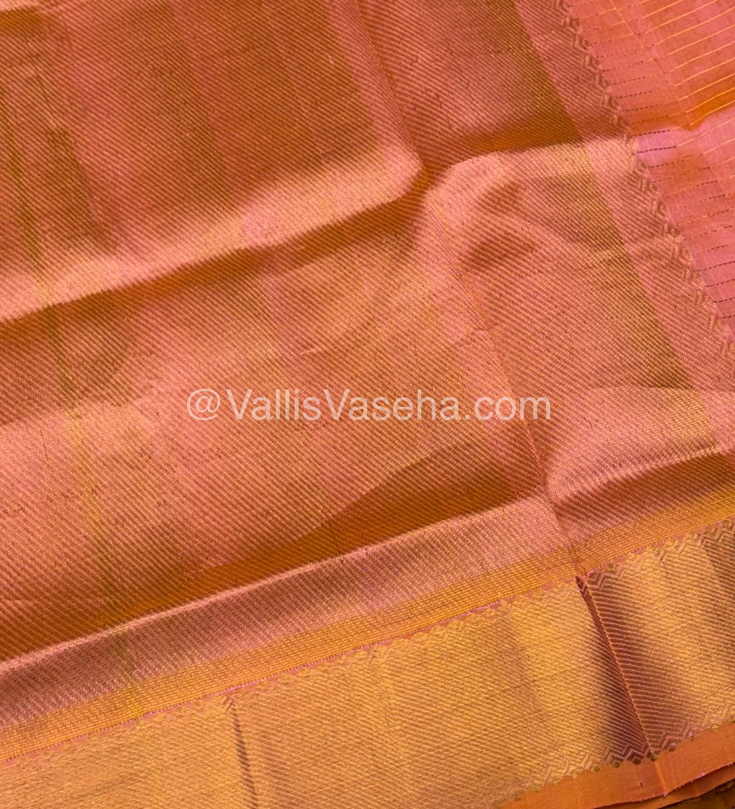 Pure Silk Cotton Saree - Mayil & Chakkaram Design - Maroon With Peach Shade - VVMC002