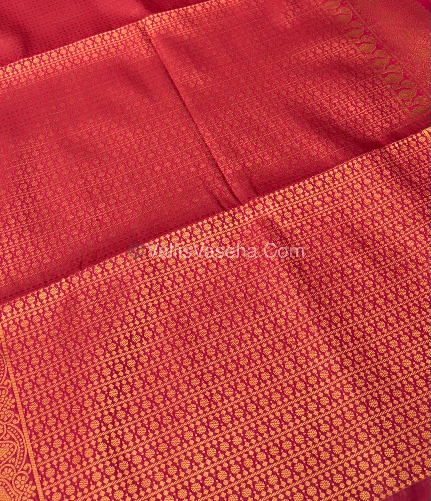 Semi Soft Silk   - Borderless - Contemporary Design - Pinkish Red Shade -VVSSS012