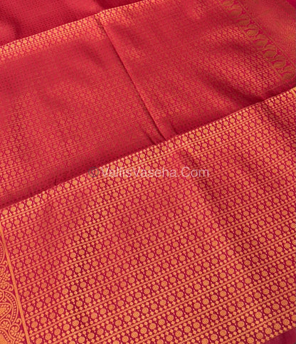 Semi Soft Silk   - Borderless - Contemporary Design - Pinkish Red Shade -VVSSS012