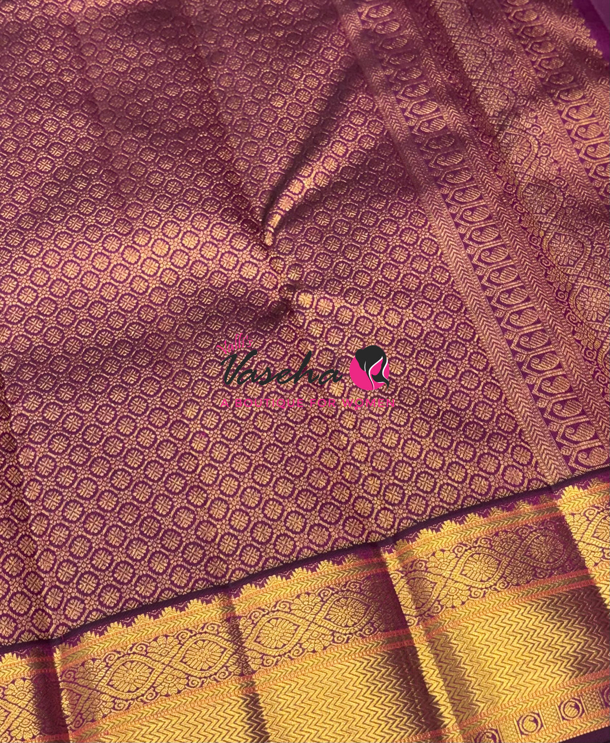 Pure Vintage Korvai Kanchipuram Silk Saree - Yellow With Purplish Pink - VVPS046
