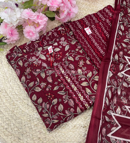 Ready Made - Anarkali - Salwar, Kameez & Duppatta(3pc)- Printed Cotton - VVAS006