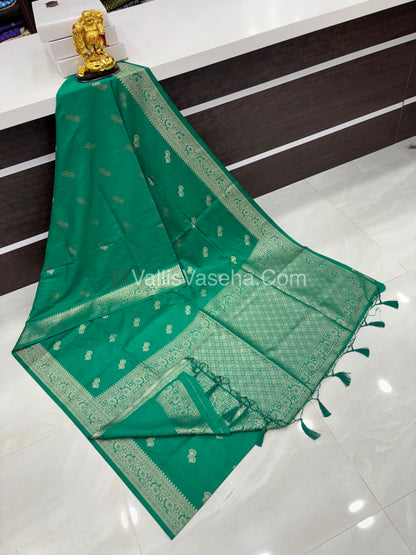 Banarasi - Heritage Silk - Semi Kathan Silk - Green Shade- VVBHS004