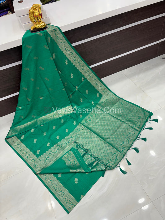 Banarasi - Heritage Silk - Semi Kathan Silk - Green Shade- VVBHS004