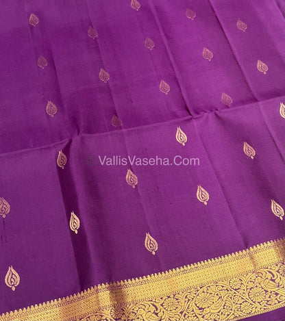 Pure Soft Silk Saree - Kanchi Border - Purplish Pink Shade - VVPSS046