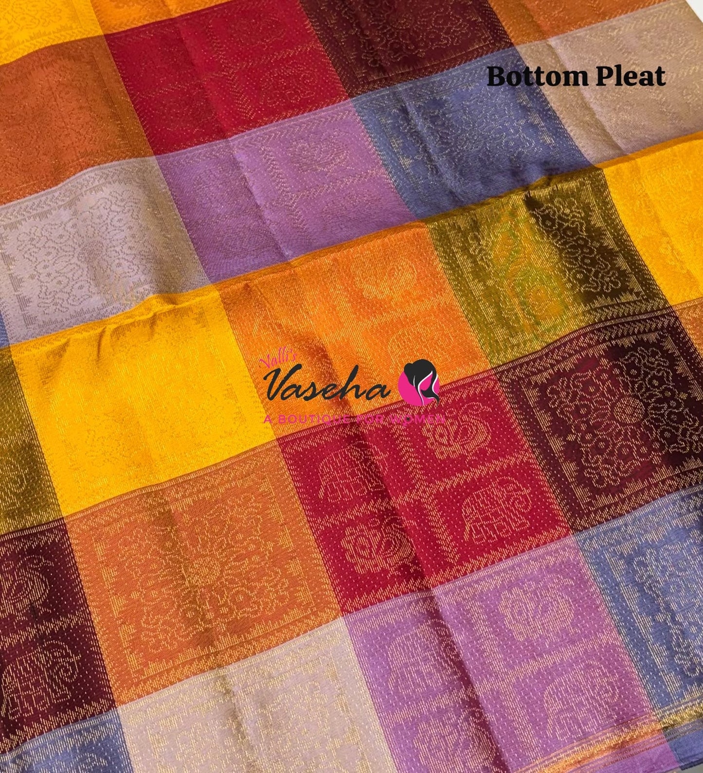 Pure Soft Silk Saree - Partly Pallu -  Half & Half Saree - VVPSS088