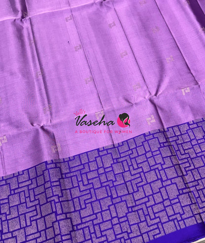 Pure Soft Silk Saree - Lavender & Violet - VVPSS124