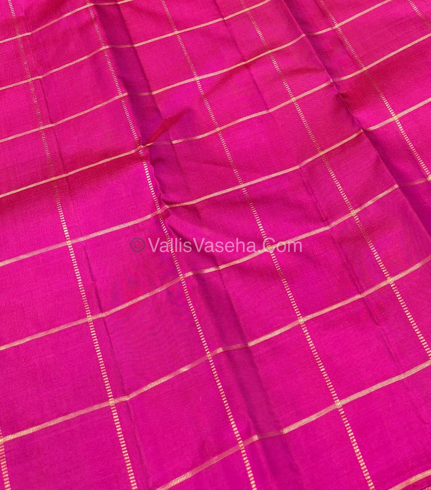 Pure Kanchipuram Silk Saree - Pazhum Pazhamum Checks - VVPS006