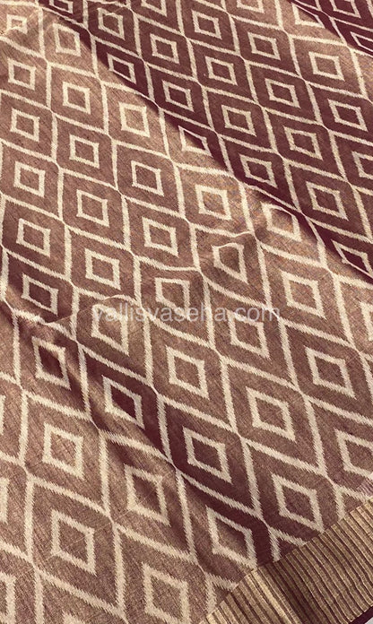 Semi Tussar Silk - Wine Shade - VVSTS001