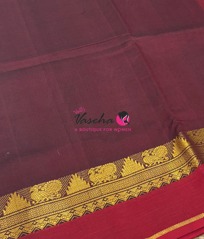 Pure Silk Cotton Saree - Maroon & Red Shade - VVPSC016