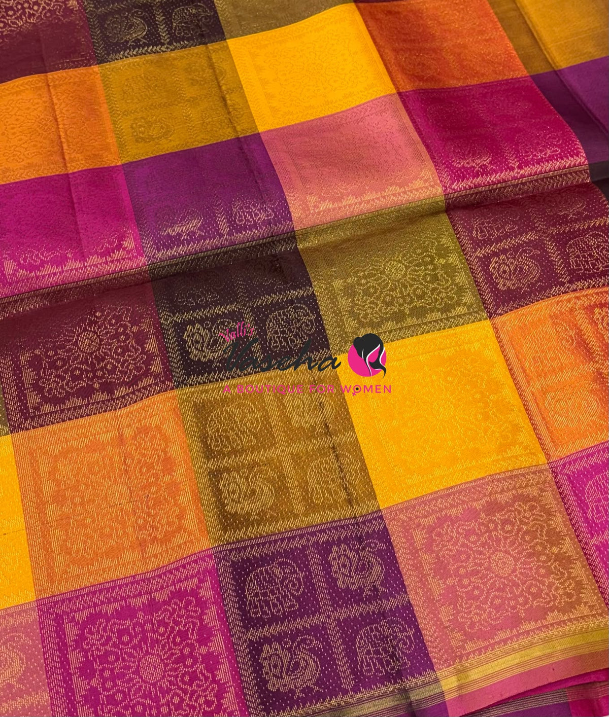 Pure Soft Silk Saree - Partly Pallu -  Half & Half Saree - VVPSS088