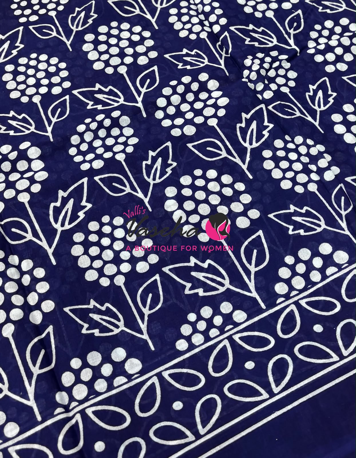 Pure Soft Mul Mul Cotton Sarees - Hand Block Prints - VVMMC011