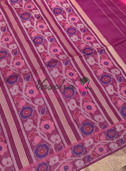 Semi Raw Silk - Pink With Purple Shade - VVRS009
