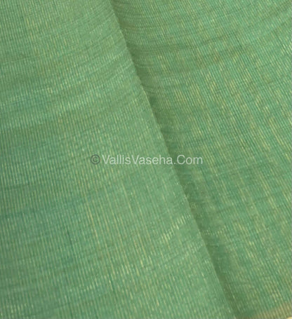 Semi Tussar Silk Saree - Pastel Green shade - VVSTS011