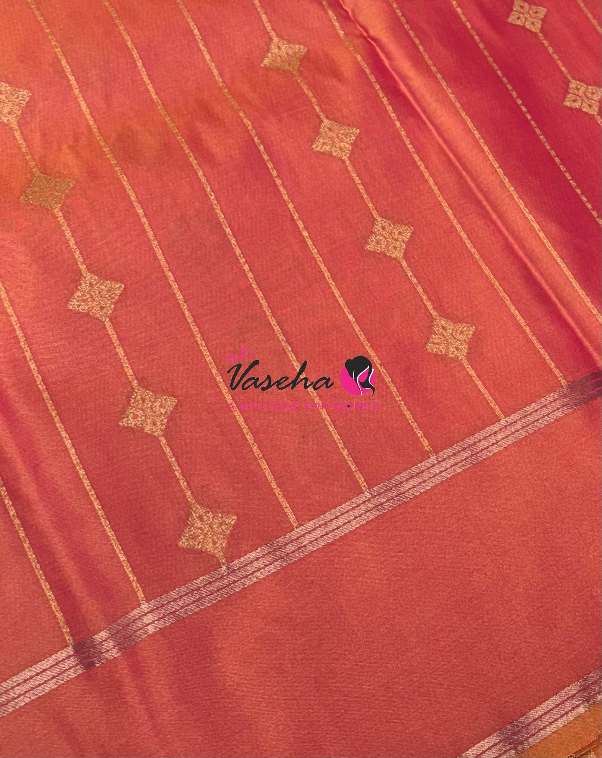 Semi Soft Silk  - Orange Shade - VVSSS041