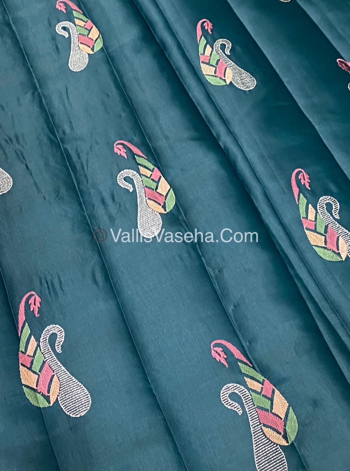 Butter Silk - Peacock Blue & Purple Combo - VVBS002