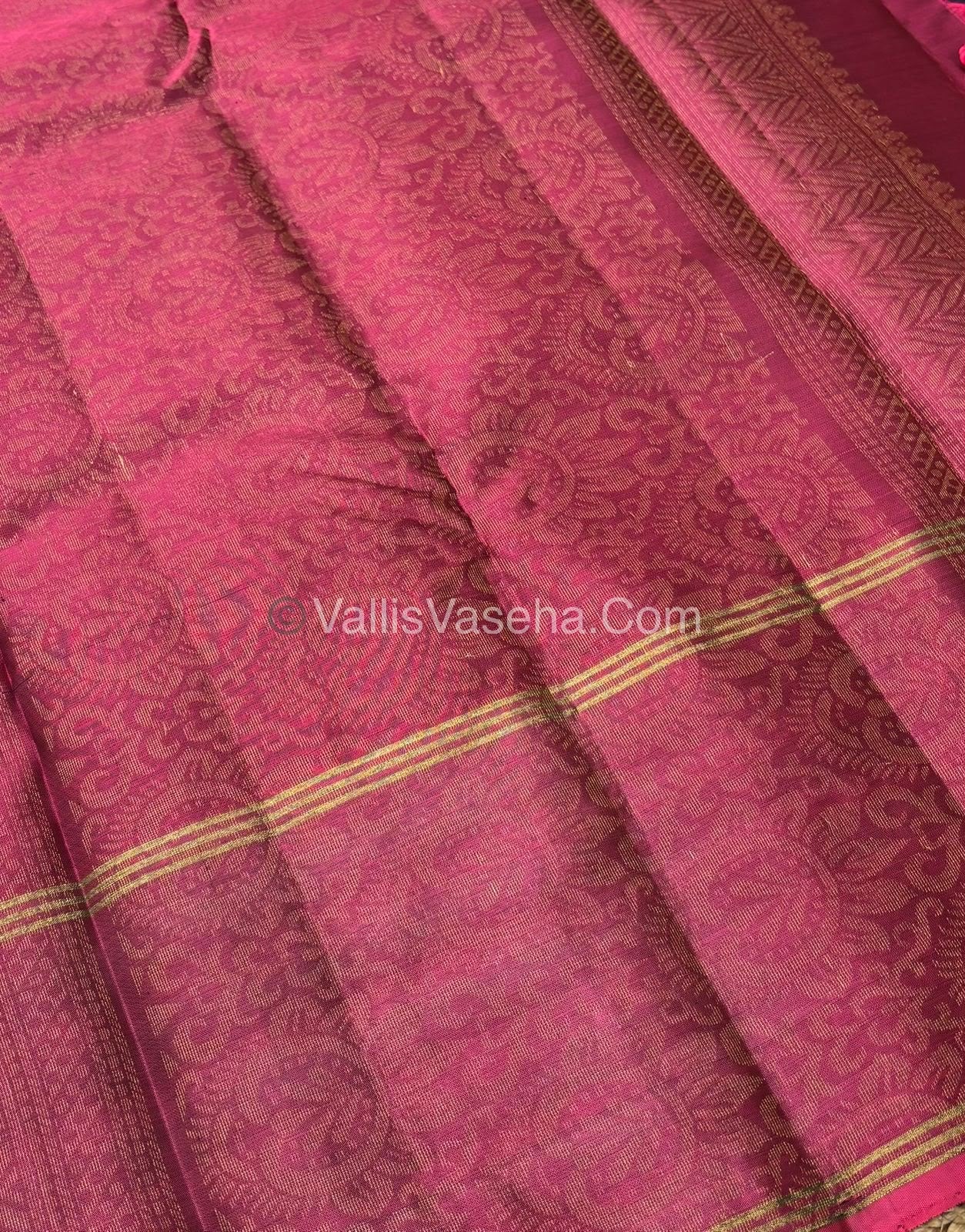Half Mix - Pure Soft Silk Saree - Long Retta Petta Border with Butta - VVPSS076