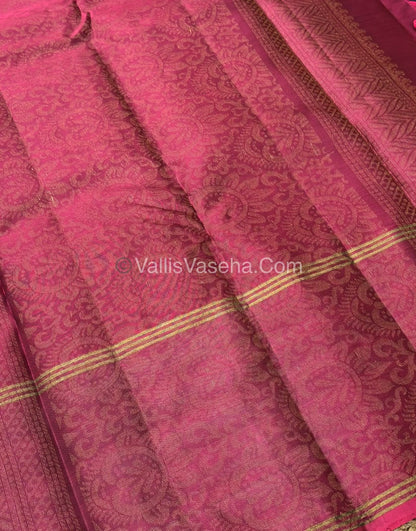 Half Mix - Pure Soft Silk Saree - Long Retta Petta Border with Butta - VVPSS076