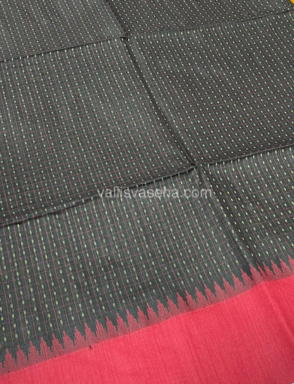 Semi Raw Silk - Lakshadeepam Design Weaving - VVRS004