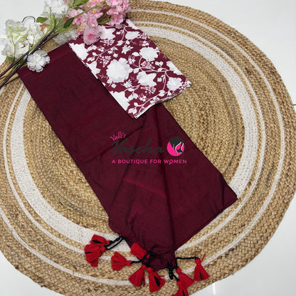 Budget Friendly Sarees - Casual Wear Sarees - Khadi Cotton Sarees - VVKCS028