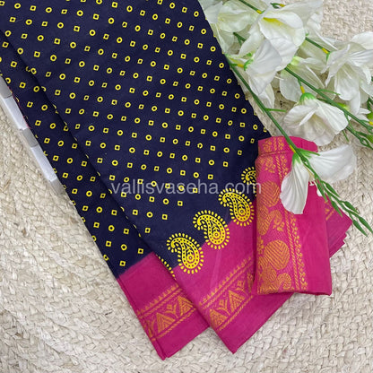 Sungudi Cotton Saree  - Bandini Print  - VVSBP001