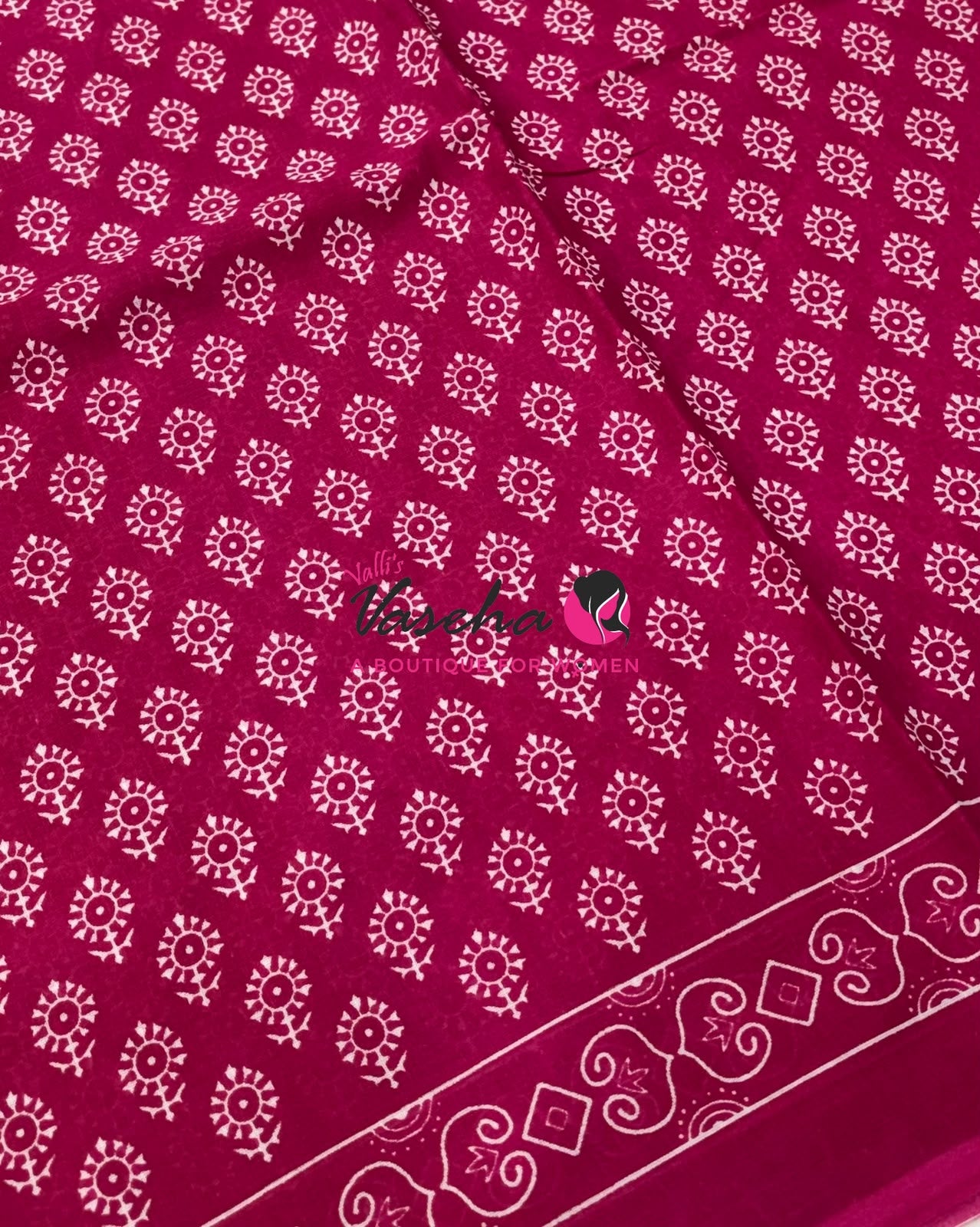 Pure Soft Mul Mul Cotton Sarees - Hand Block Prints - VVMMC011