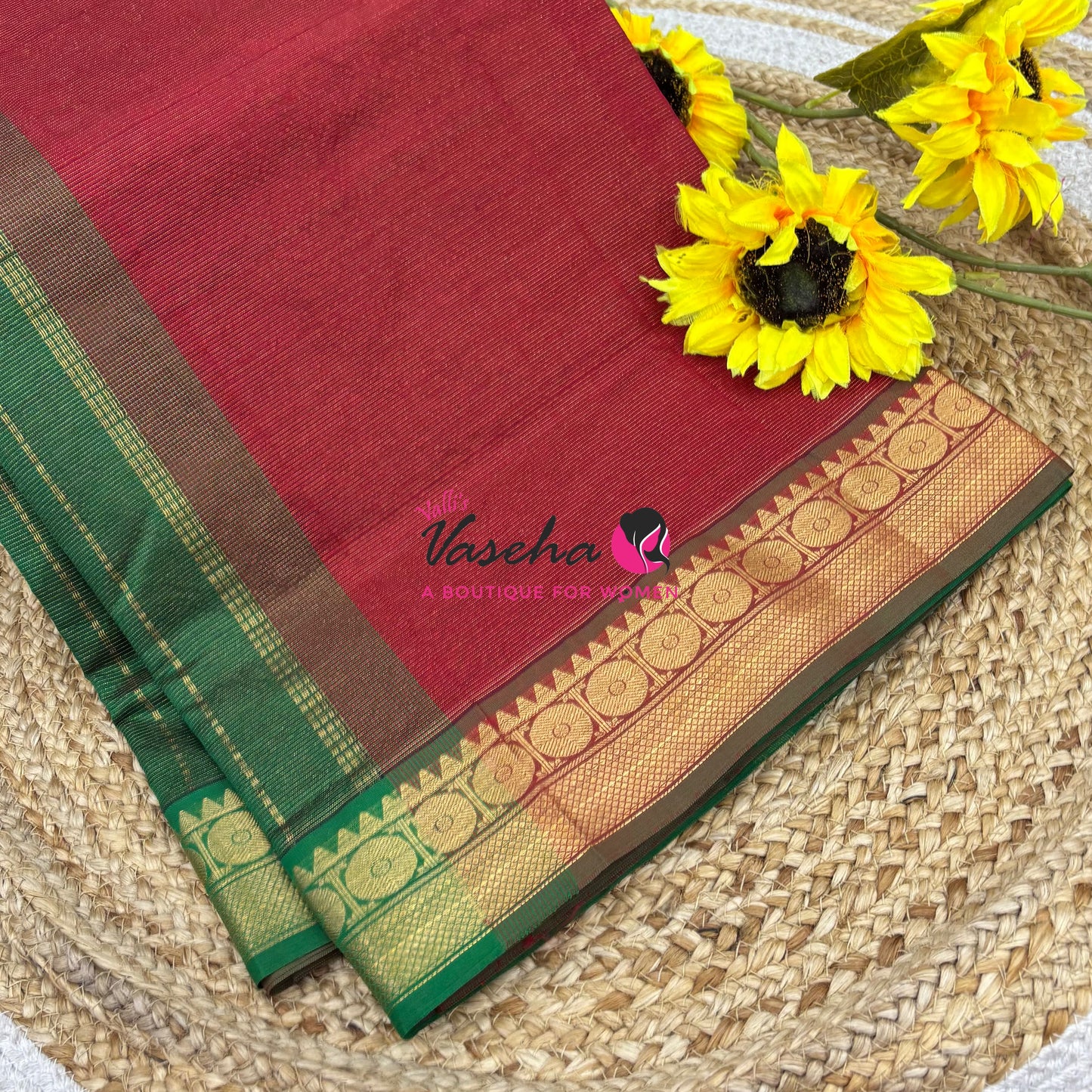9 Yards |Semi Silk Cotton Saree | Vairavoosi  Design | VV9YSS001